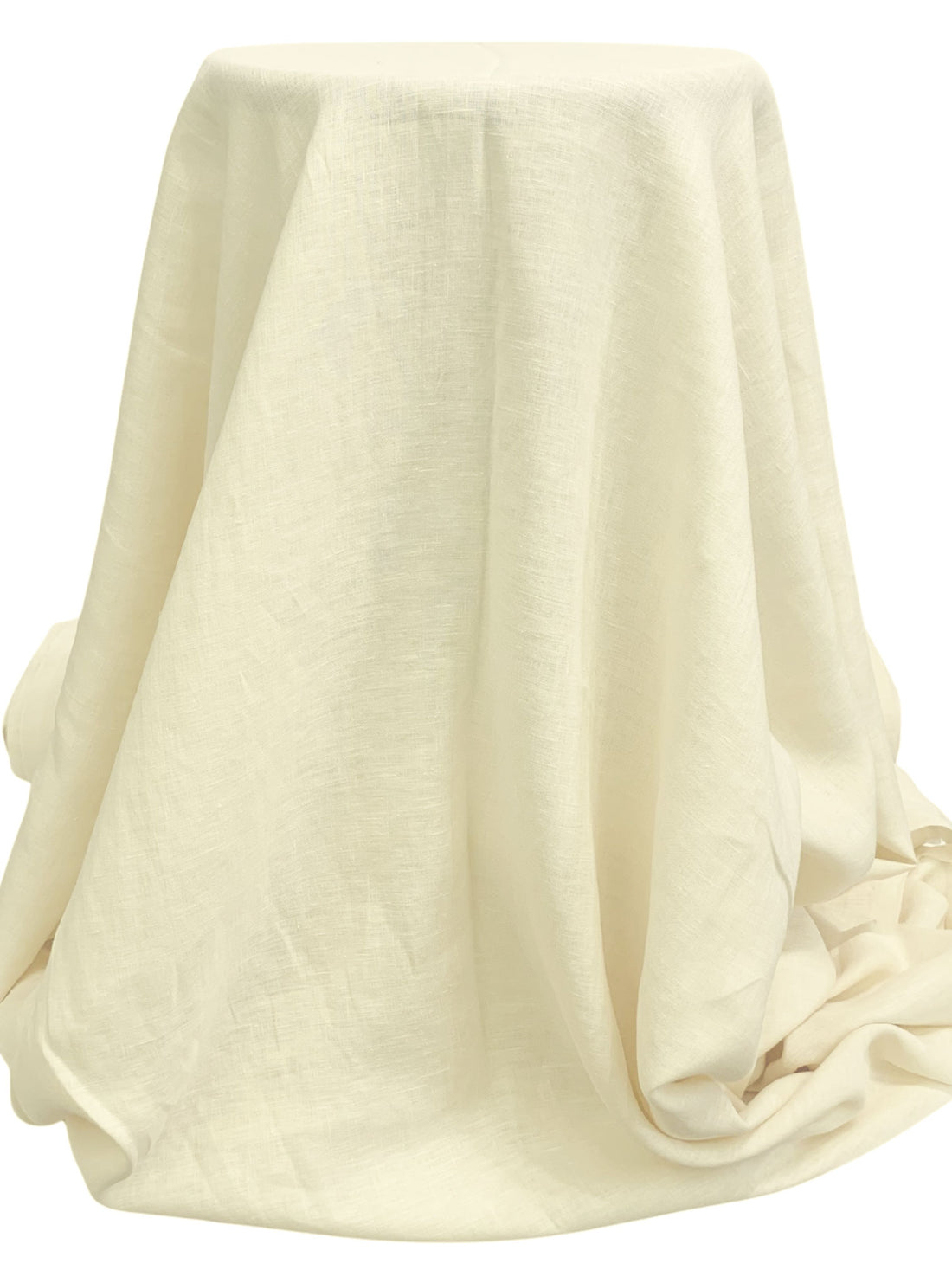 Muted Cream 100% Linen Shirt-Weight Woven - European Mill - 56W