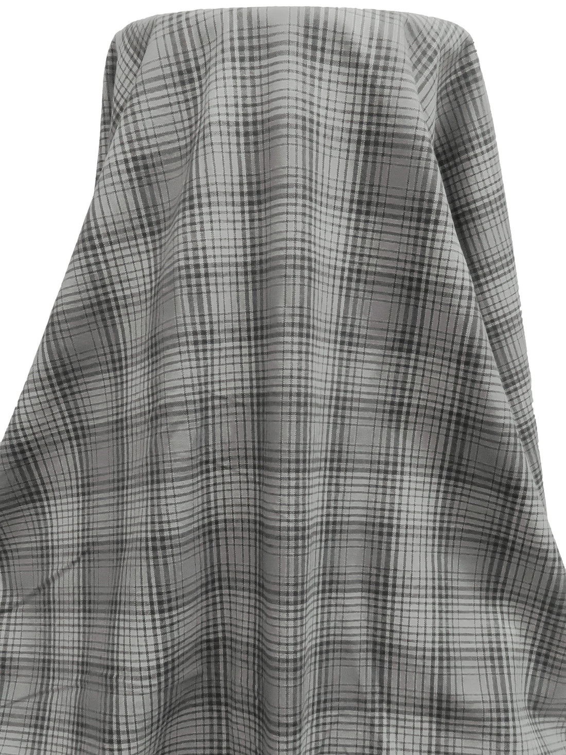 Charcoal Gray/Mid Gray/Cloud Gray/Multi 100% Cotton Plaid Weave Flannel Jacket Weight Woven 58W