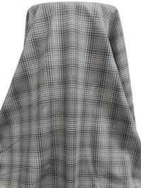 Charcoal Gray/Mid Gray/Cloud Gray/Multi 100% Cotton Plaid Weave Flannel Jacket Weight Woven 58W