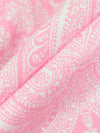 Bubble Gum Pink/White 100% Cotton Large Ornate Paisley Print Jersey Knit 58W