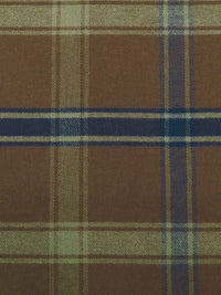 Bronze/Moss/Midnight Navy 100% Cotton Plaid Weave Flannel Shirt Weight Woven 52W