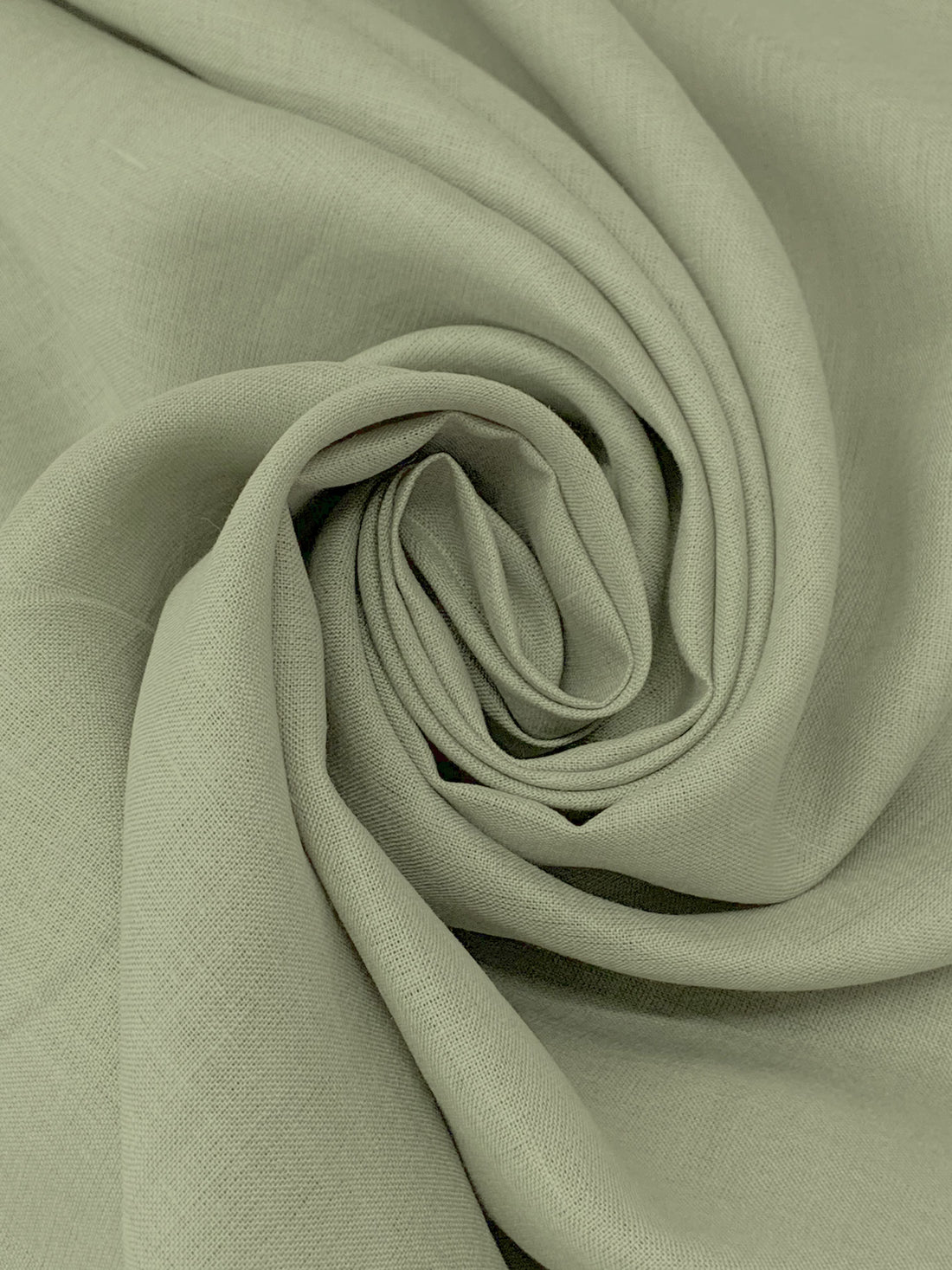 Muted Laurel Green 100% Linen Shirt-Weight Woven - European Mill - 58W