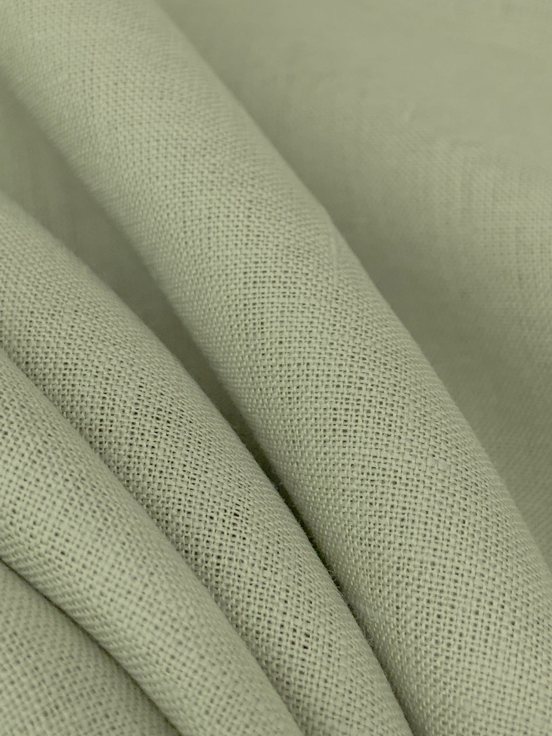 Muted Laurel Green 100% Linen Shirt-Weight Woven - European Mill - 58W