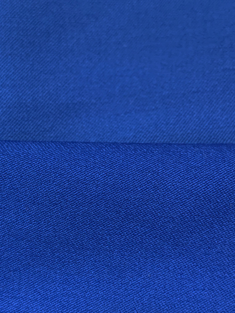 Cobalt Blue Rayon/Nylon/Lycra Stretch Bengaline Suiting - NY Designer - 58W