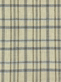 Sandstone/Cadet Blue/Raw Umber 100% Linen Yarn-Dyed Plaid Weave Midweight Woven - European Mill - 60W