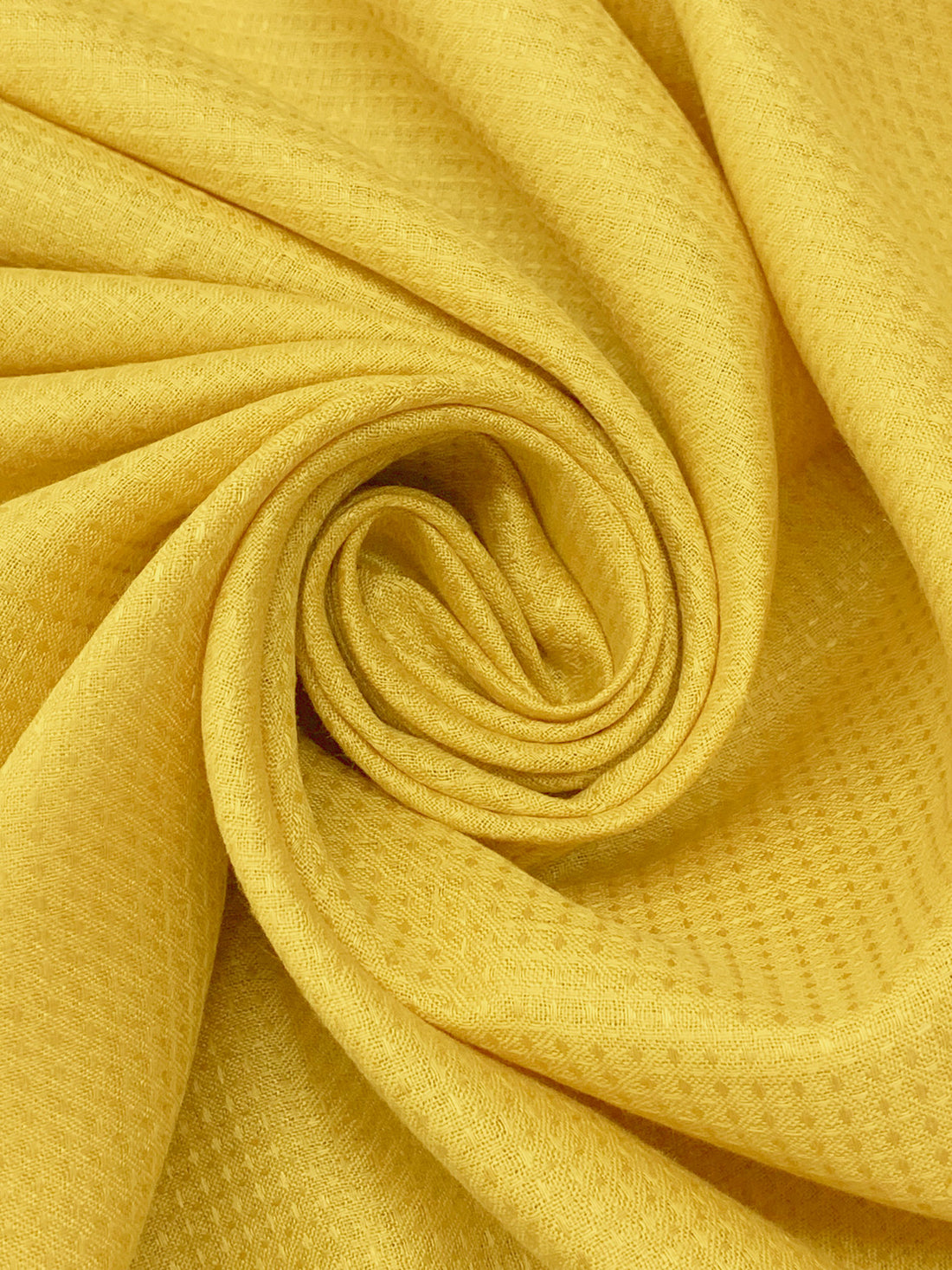 Straw Yellow 100% Linen Novelty Weave Midweight Woven - European Mill - 59W