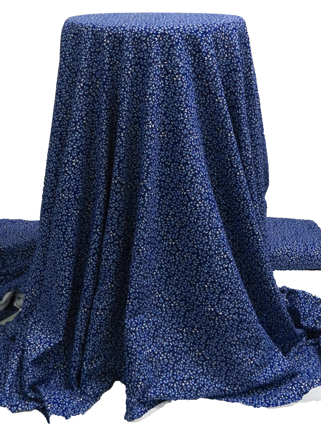 Dark Navy Blue/White/Vivid Red/Multi 100% Cotton Floral Print Jersey Knit 67W