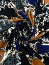 Black/Midnight Blue/Hardy Clay/Multi Organic Cotton/Spandex Novelty Print Jersey Knit - NY Designer - 60W