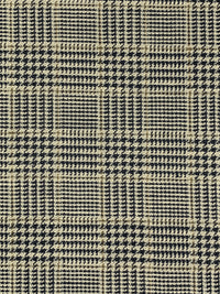 Parchment/Black/Raw Umber 100% Linen Glen Plaid Suiting - European Mill - 59W