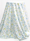 White/Sky Blue/Soft Goldenrod/Multi 100% Cotton Floral Print Jersey Knit 62W