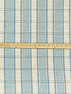 Light Steel Blue/Ivory/Independence Blue 100% Linen Novelty Weave Yarn-Dyed Plaid Midweight Woven - European Mill - 58W