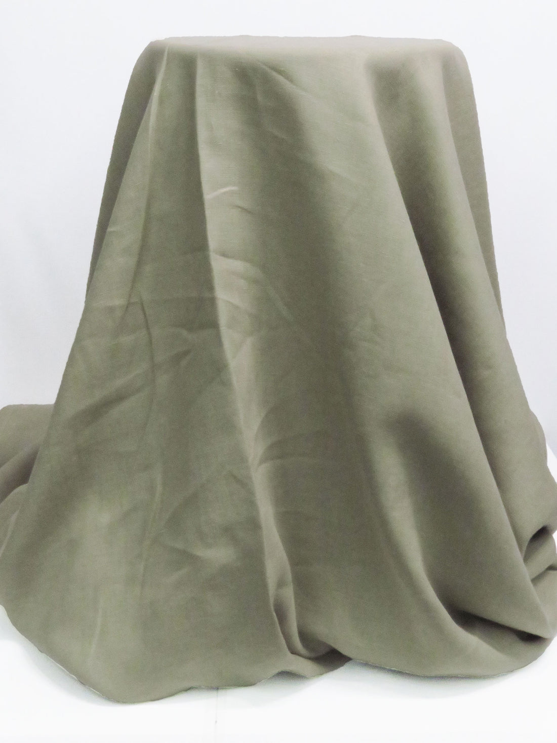 Cavern Moss Green 100% Linen Shirt-Weight Woven - European Mill - 58W