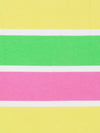 Lemon/Kelly Green/Raspberry Pink/White Cotton/Lycra /Horizontal Stripe Print Jersey Knit 60W