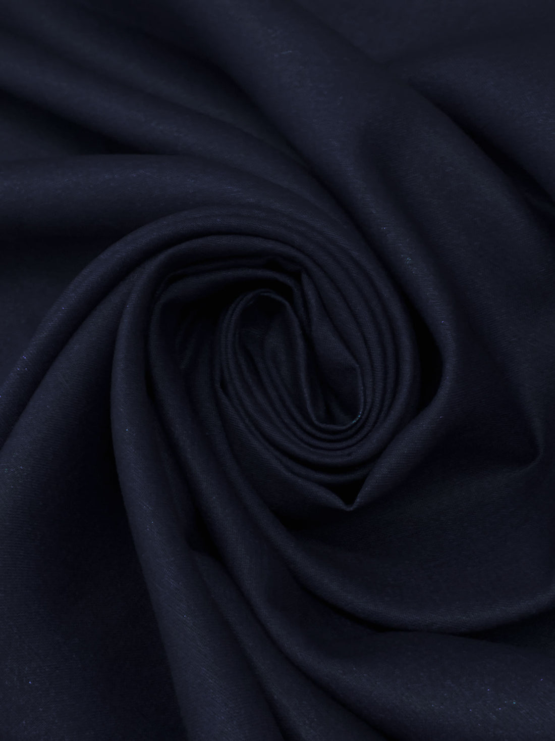 Midnight Blue 100% Linen Printed Solid Woven - European Mill - 54W