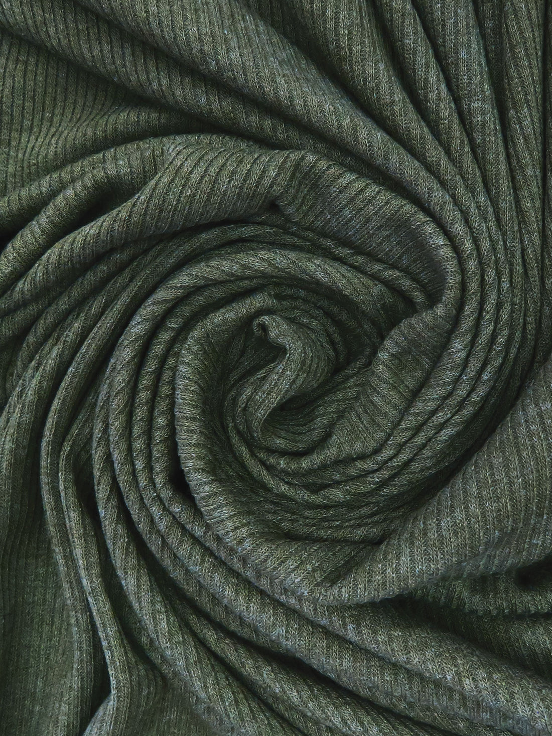 Dusty Moss Green Polyester/Rayon/Lycra Ribbed Sweater Knit - Michael Stars - 46W