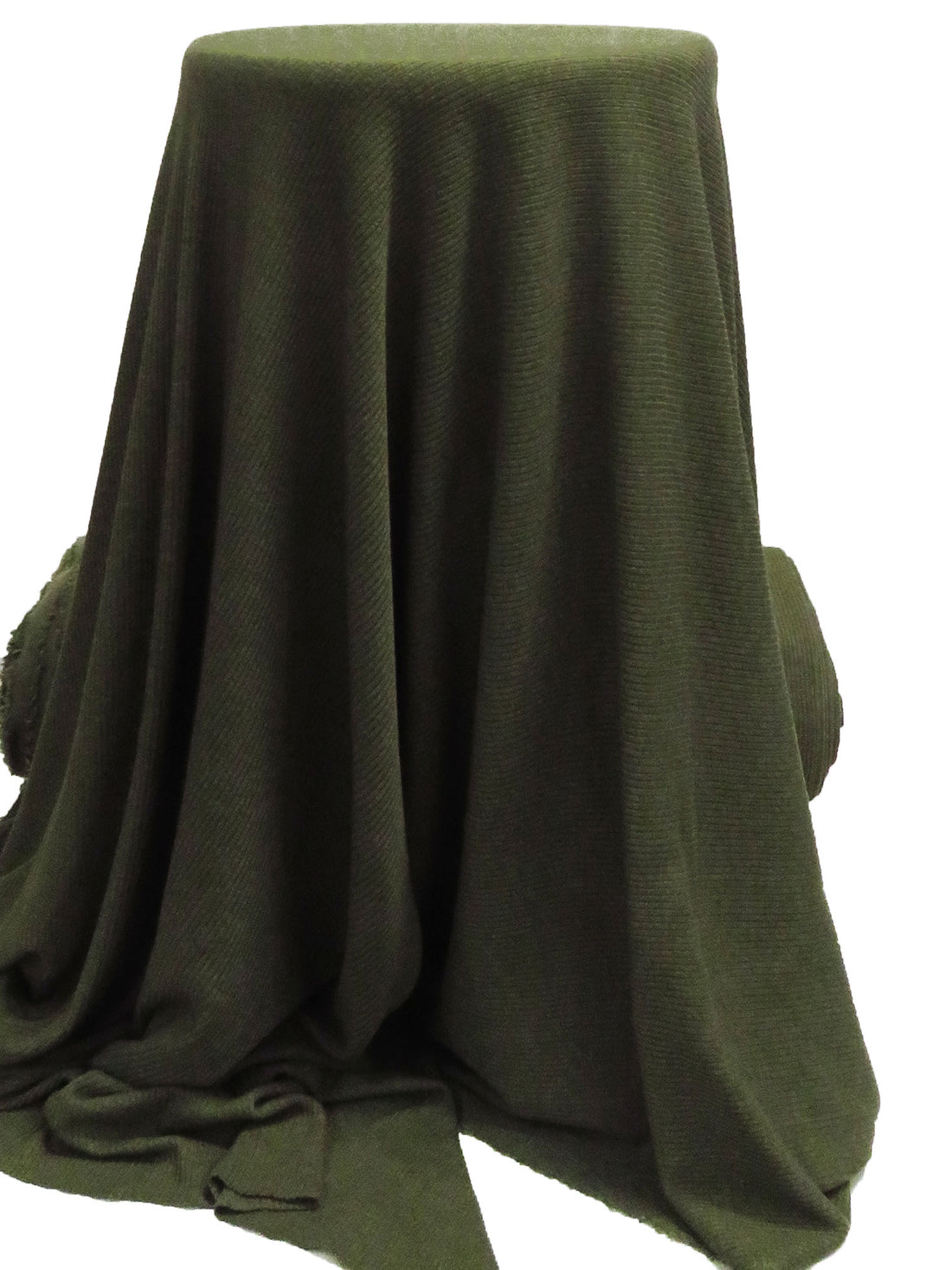 Dusty Moss Green Polyester/Rayon/Lycra Ribbed Sweater Knit - Michael Stars - 46W