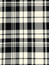 Pale Ivory/Black Polyester/Lycra Plaid Print Double Brushed Knit 56W