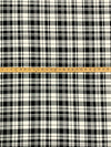 Pale Ivory/Black Polyester/Lycra Plaid Print Double Brushed Knit 56W