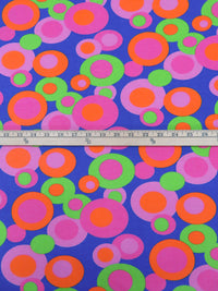 Kiwi/French Rose/Blueberry/Multi Cotton/Polyester Dot Print Interlock 60W