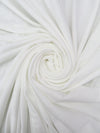 Daisy White Cotton/Polyester Terry Knit 56W