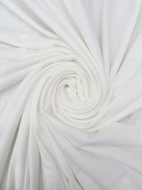 Daisy White Cotton/Polyester Terry Knit 56W