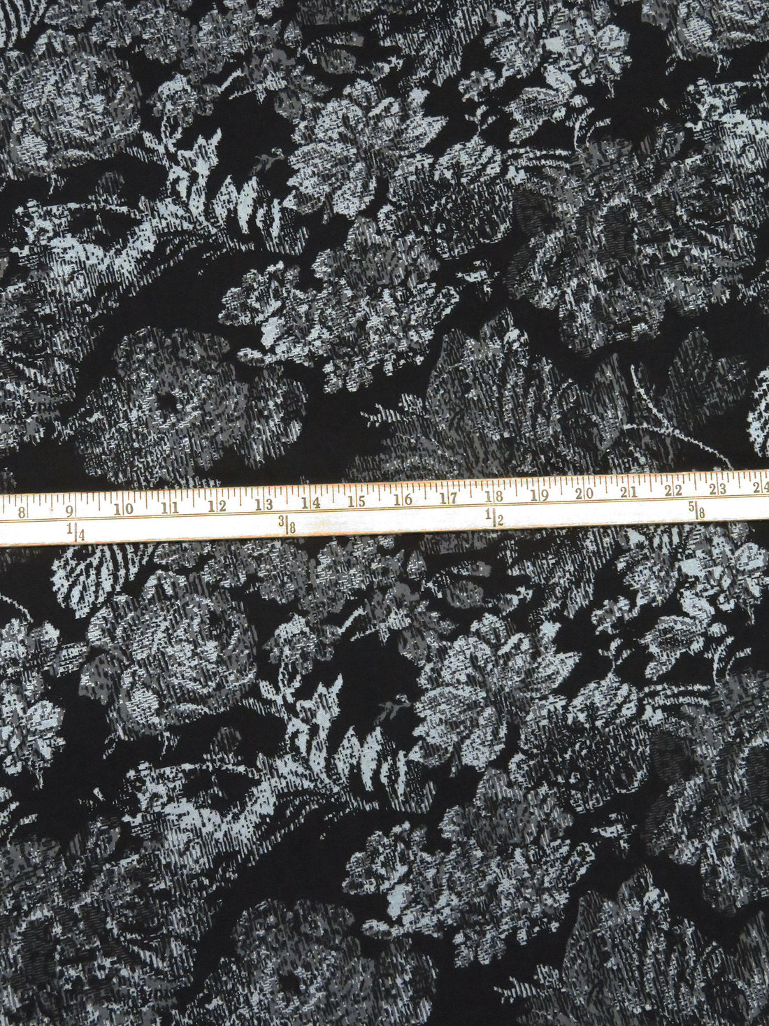 Ink Black/ Ash Gray/Light Gray Polyester/Lycra Jungle Print Jacquard Double Knit - NY Designer - 59W