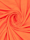 Coral Orange Nylon/Lycra Horizontal Slubbed Activewear Knit - NY Designer - 58W