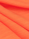 Coral Orange Nylon/Lycra Horizontal Slubbed Activewear Knit - NY Designer - 58W