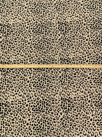 Light Tan/Black 100% Rayon Animal Print Crepe de Chine - NY Designer - 50W