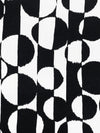 White/Black Polyester/Lycra Vertical Striped Irregular Circles Print ITY Knit - NY Designer - 56W