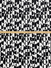 White/Black Polyester/Lycra Vertical Striped Irregular Circles Print ITY Knit - NY Designer - 56W