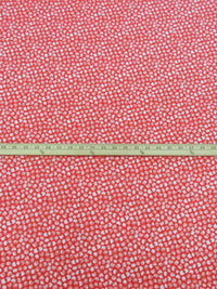 Hot Strawberry/White Polyester/Lycra Dandelion Puffs Print ITY Knit - NY Designer - 58W