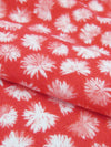Hot Strawberry/White Polyester/Lycra Dandelion Puffs Print ITY Knit - NY Designer - 58W