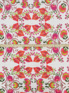 Pale Taupe/Hot Fiery Red/Avocado Green/Multi Polyester/Lycra Ornate Floral Print ITY Knit - NY Designer - 56W