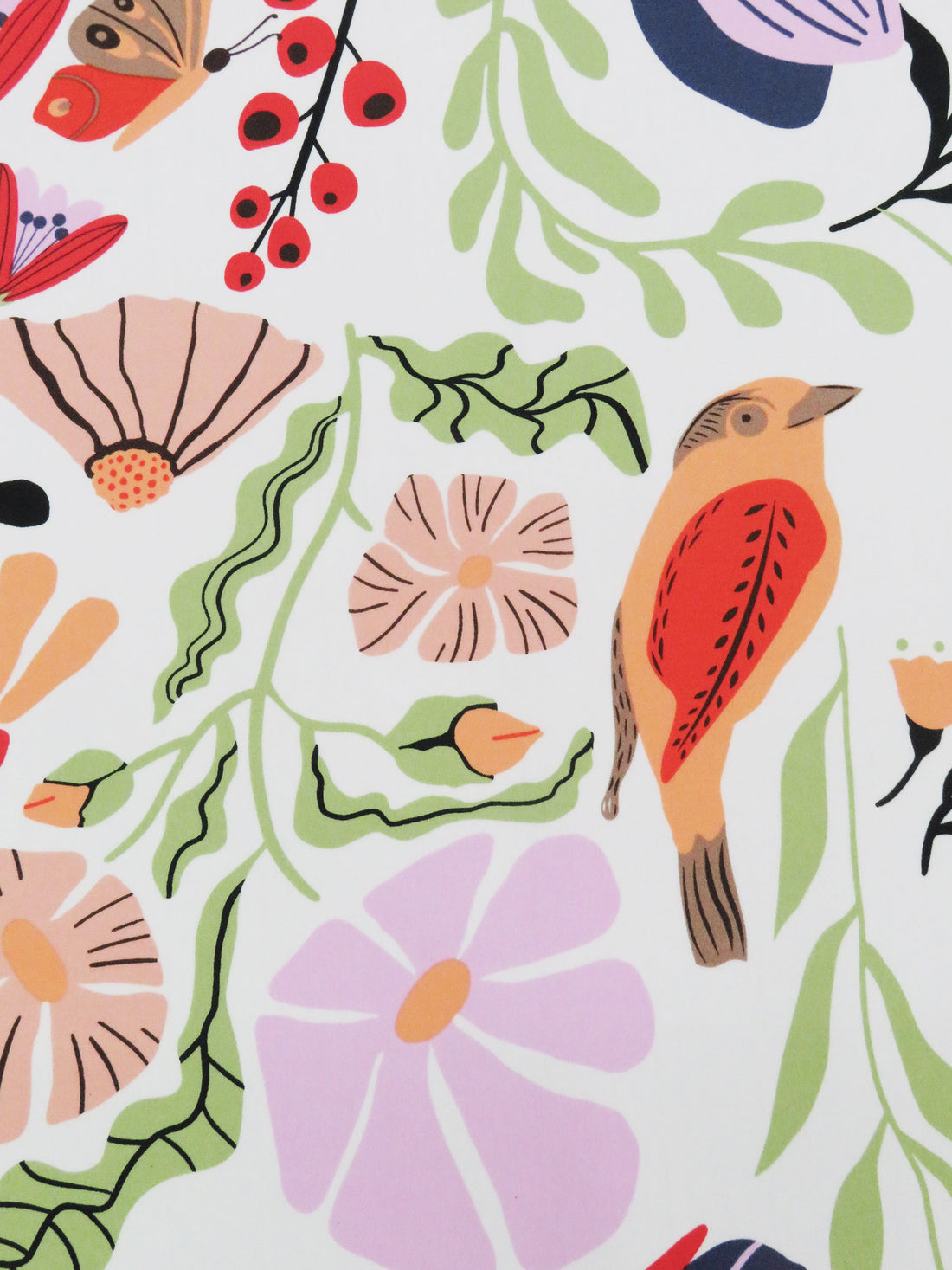 Off White/Aloe Green/Mocha Mousse/Multi Polyester/Lycra Flora And Fauna Print ITY Knit - NY Designer - 58W