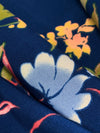Dark Lapis Blue/Mellow Apricot/Berry Red/Multi Polyester/Lycra Floral Print ITY Knit - NY Designer - 58W