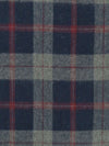 Navy Blue/Wolf Gray/Burgundy 100% Cotton Plaid Weave Flannel Shirting 52W