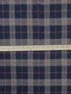 Navy Blue/Wolf Gray/Burgundy 100% Cotton Plaid Weave Flannel Shirting 52W