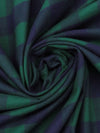 Castleton Green/Navy 100% Cotton Buffalo Plaid Flannel Shirting 58W