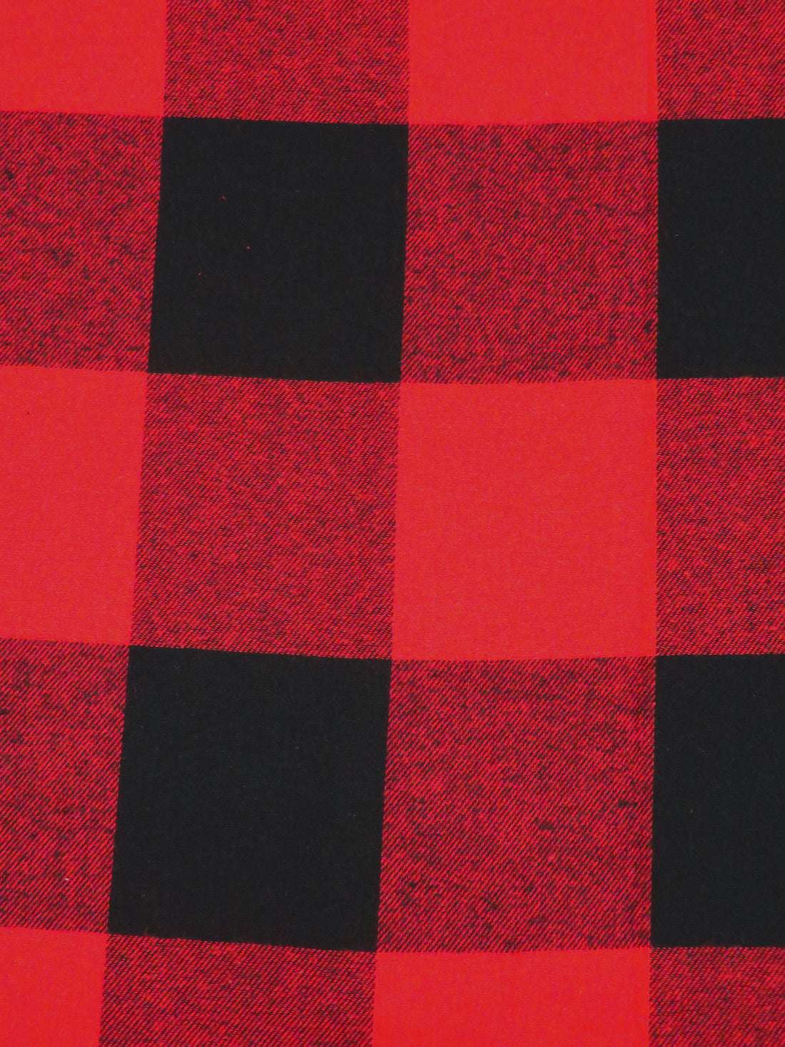 Cadmium Red/Black 100% Cotton Plaid Weave Yarn-Dyed Flannel Shirting 60W