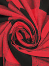 Cadmium Red/Black 100% Cotton Plaid Weave Yarn-Dyed Flannel Shirting 60W