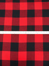 Cadmium Red/Black 100% Cotton Plaid Weave Yarn-Dyed Flannel Shirting 60W
