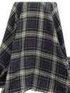 Charcoal Gray/Black/Dark Vanilla/Slate Blue 100% Cotton Plaid Weave Yarn-Dyed Flannel Shirting 56W