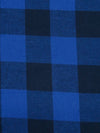 Cobalt/Midnight Navy 100% Cotton Plaid Weave Flannel Shirting 54W