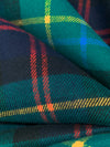 Teal Green/Maize/Coral Red/Navy 100% Cotton Plaid Weave Yarn-Dyed Flannel Shirting 62W