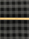 Dim Gray/Black 100% Cotton Plaid Weave Yarn-Dyed Flannel Shirting 62W