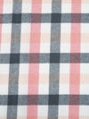 White/Pale Peach/Anchor Gray/Pale Salmon 100% Cotton Plaid Weave Yarn-Dyed Flannel Shirting 54W
