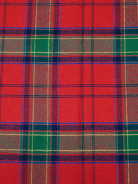 Dark Red/Hunter Green/Midnight Navy/Multi 100% Cotton Plaid Weave Yarn-Dyed Flannel Shirting 60W