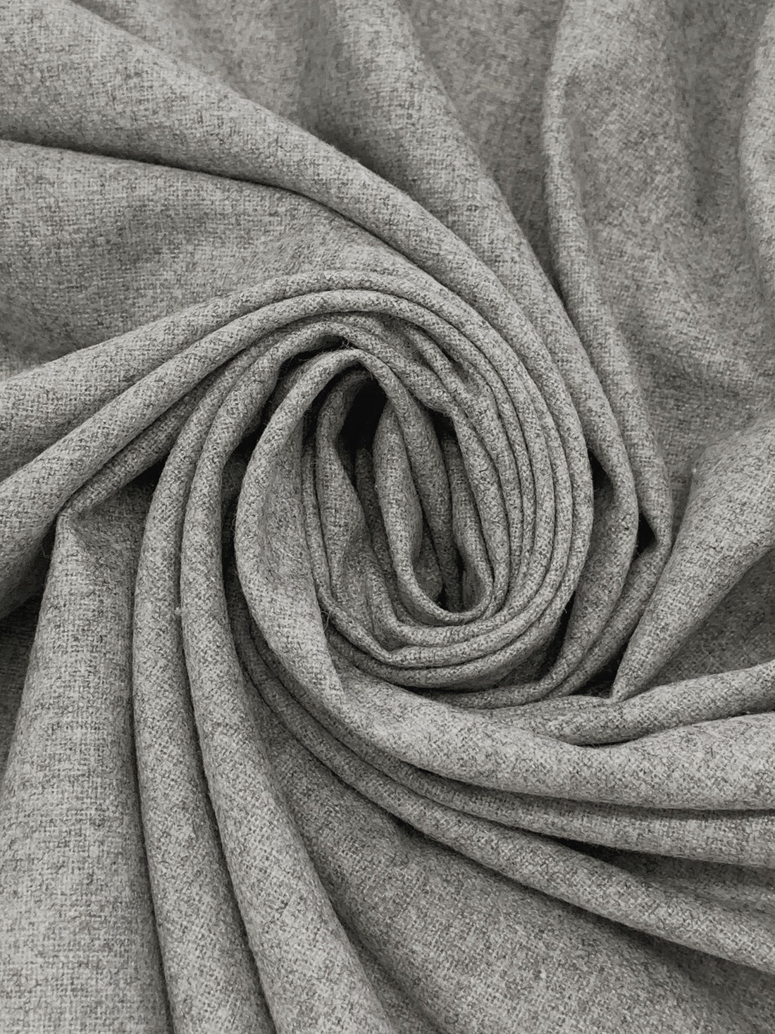 Light Gray Polyester/Wool Heathered Flannel Suiting 58W