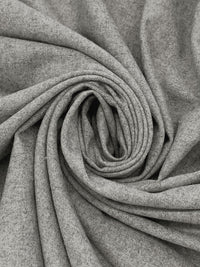 Light Gray Polyester/Wool Heathered Flannel Suiting 58W